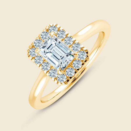 Hyacinth Emerald Halo Ring image