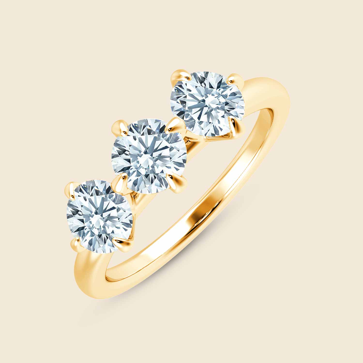 Lily Round Tri Ring