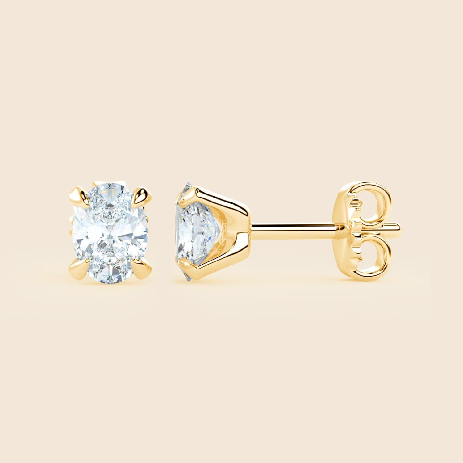Lily Oval Studs Yellow