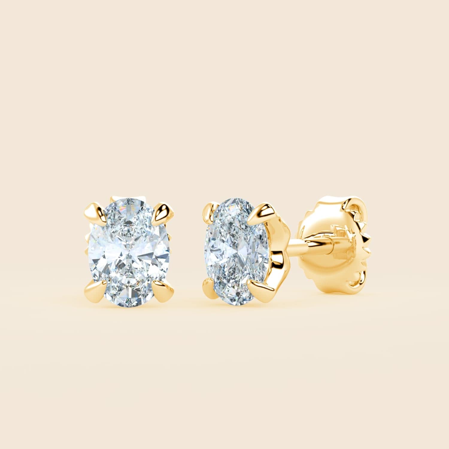 Lily Oval Studs Yellow