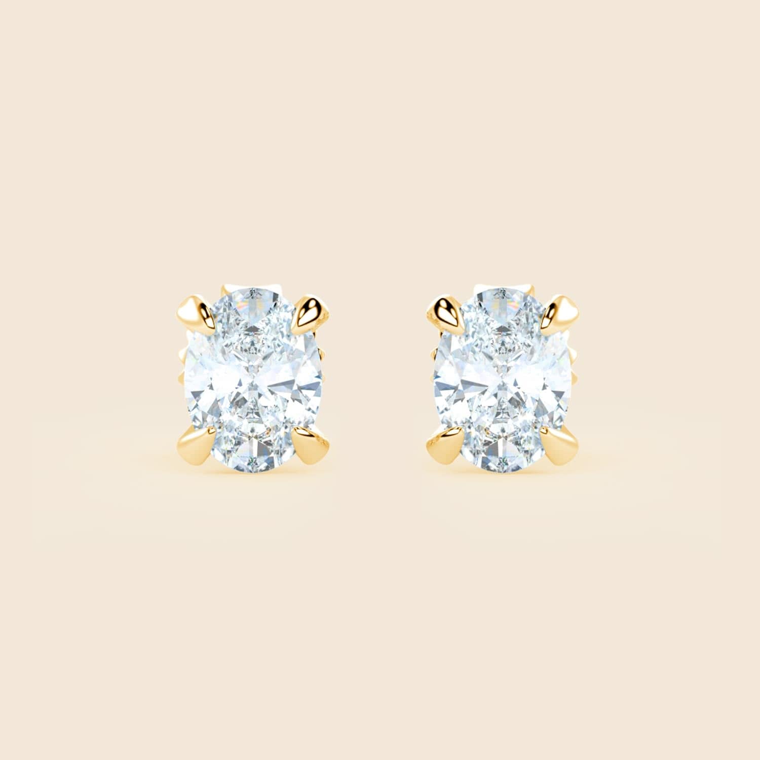 Lily Oval Studs Yellow