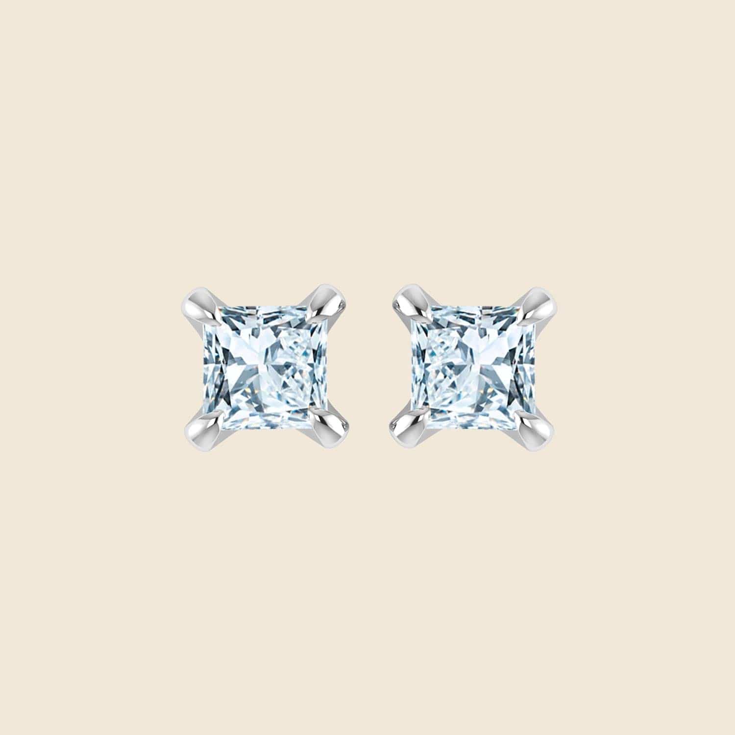 Princess Lily Studs White