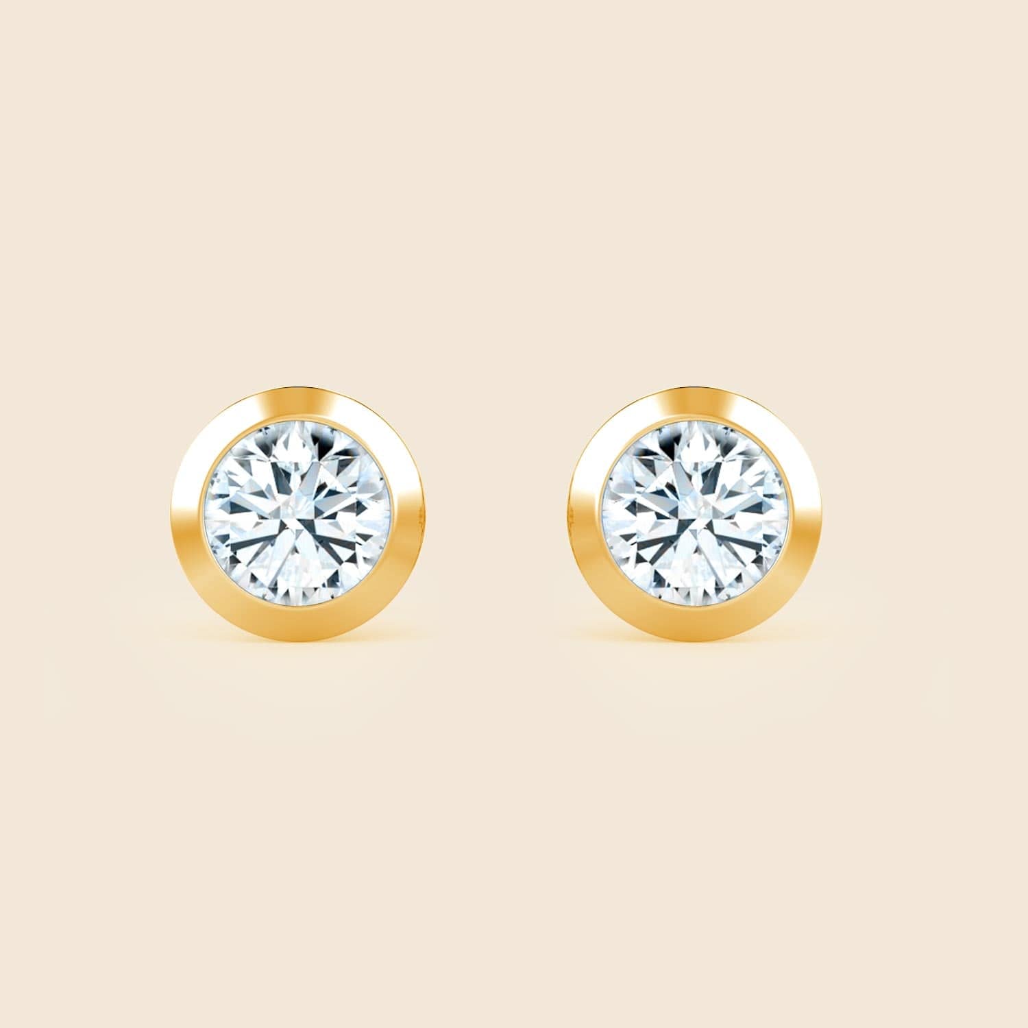 Iris Bezel Studs Gelb