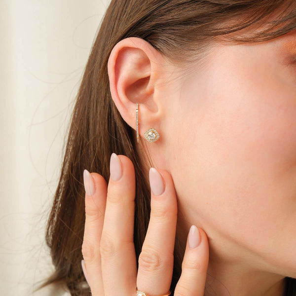 Ribhu Diamond Bar Earrings
