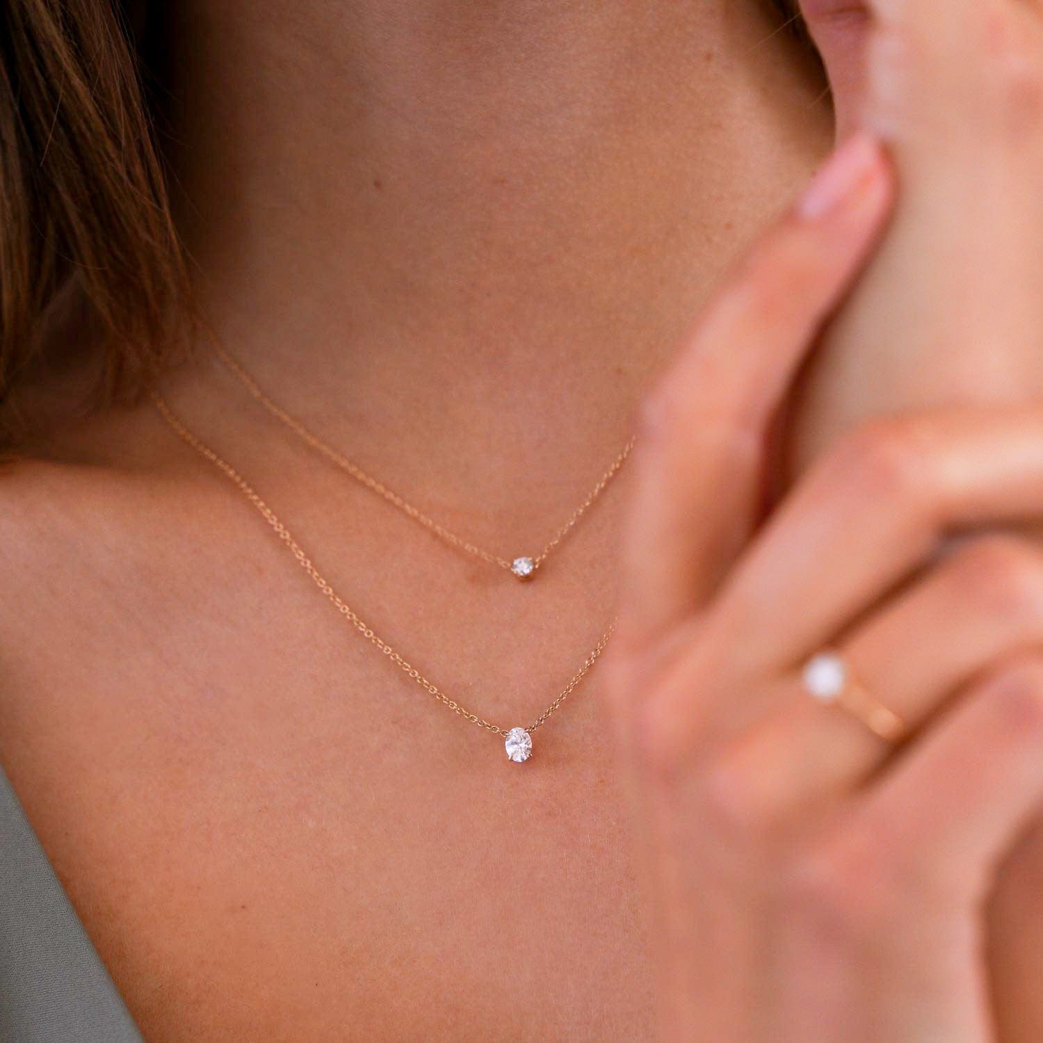 Oval Lily Necklace