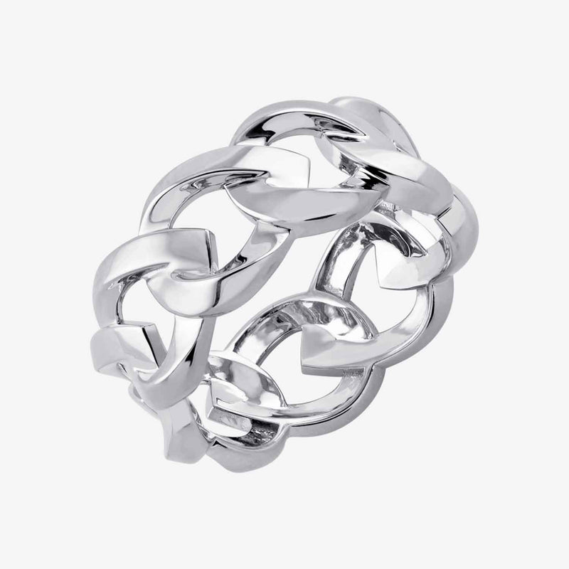 128 Specials cuban chain ring white