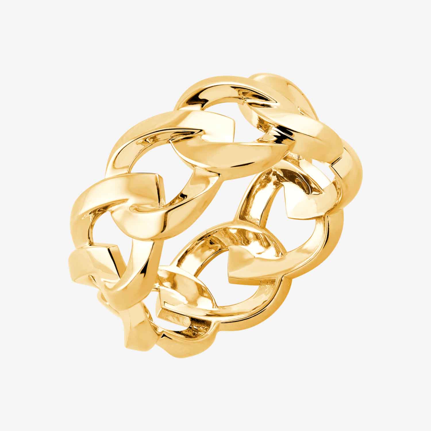 128 Specials cuban chain ring yellow