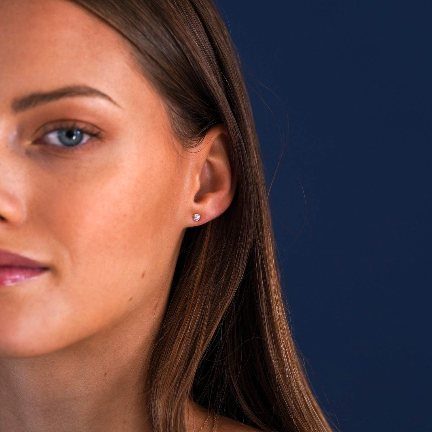 Essentials Bezel Diamond Studs