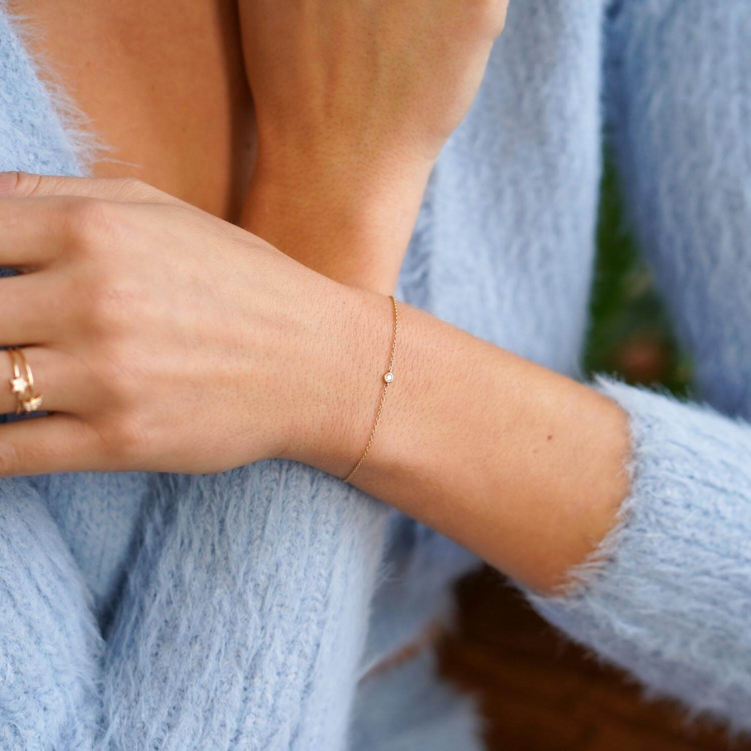 Bezel Diamond Armband