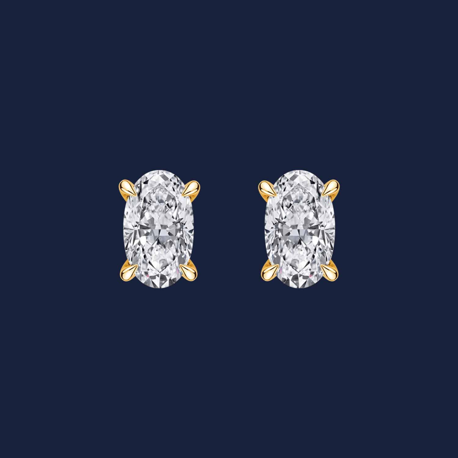 232 Grand Oval Studs Essentials Yellow