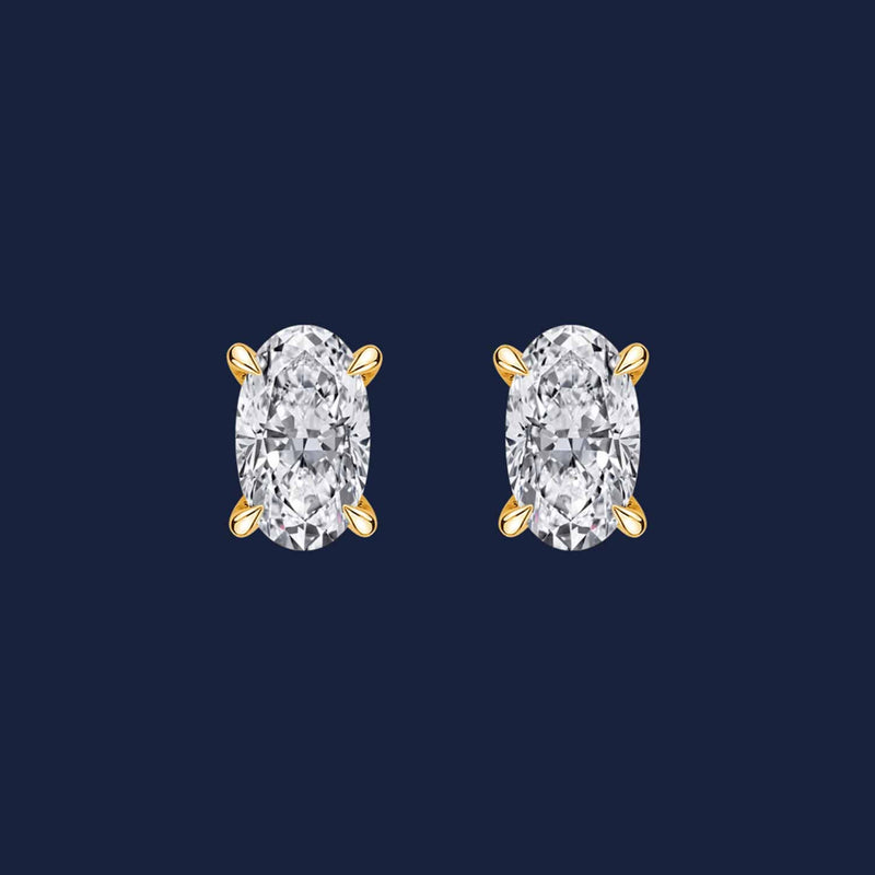 232 Grand Oval Studs Essentials Yellow