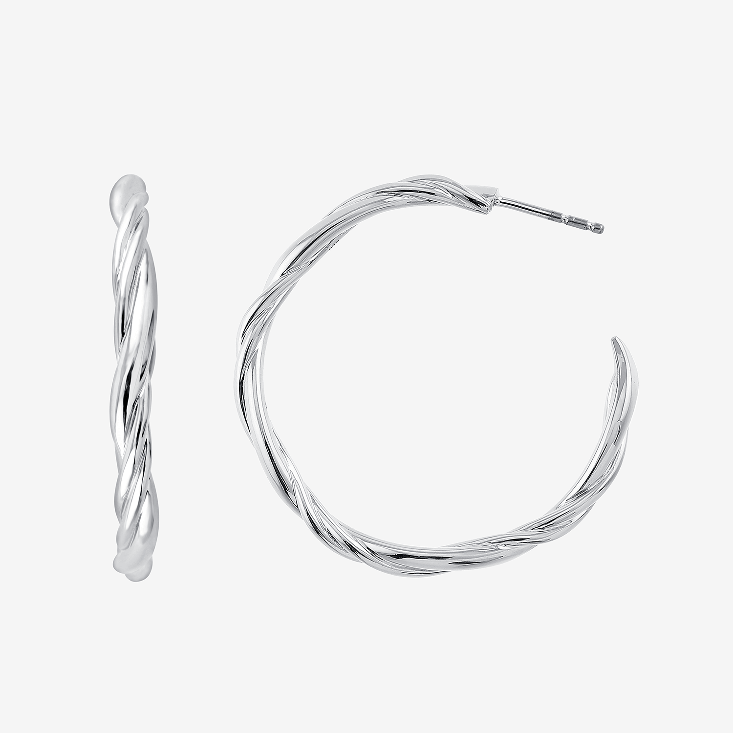 249 Pukka Braid Hoops White 3