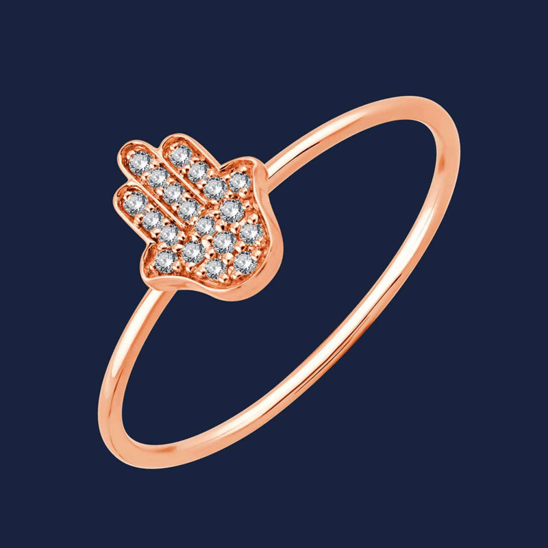 253 Hamsa stack ring rose