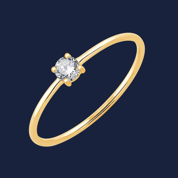 254 Round wire Stack ring yellow