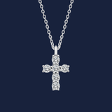 268 petite cross necklace white