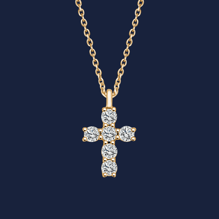 Petite Diamond Cross Necklace image