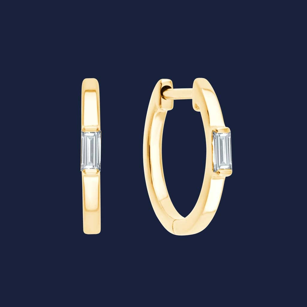 273 Kanch Baguette Hoops yellow