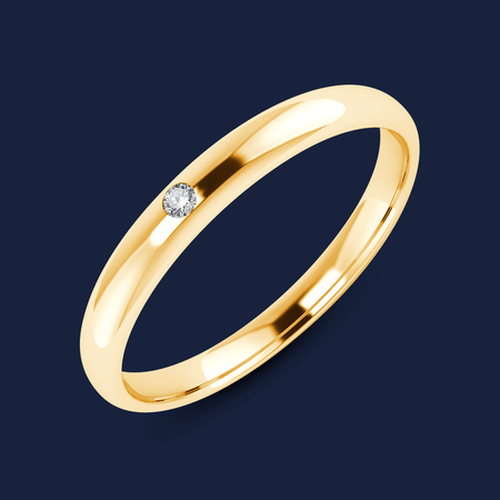 Half Domed Mini Diamond Band image