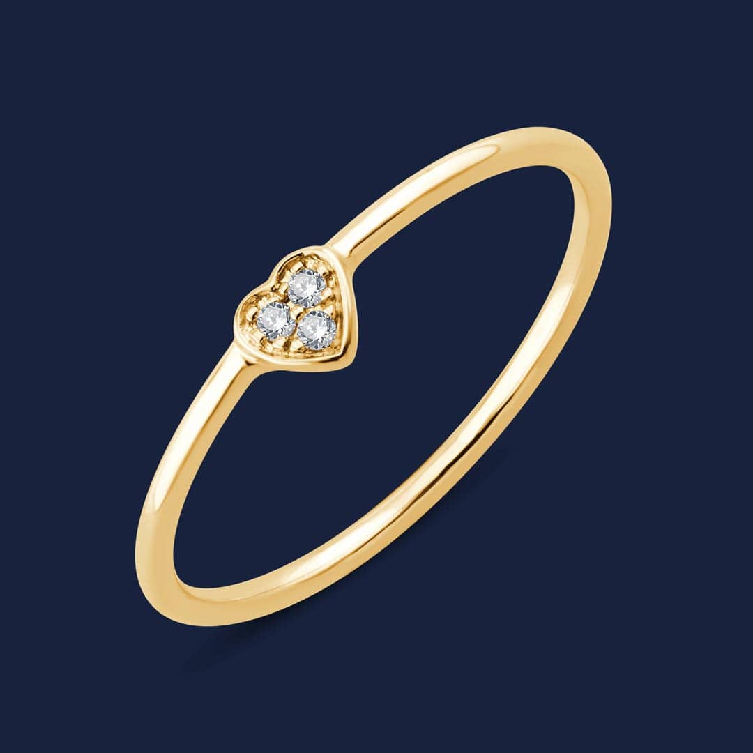 285 Aphrodite petite Heart Ring yellow