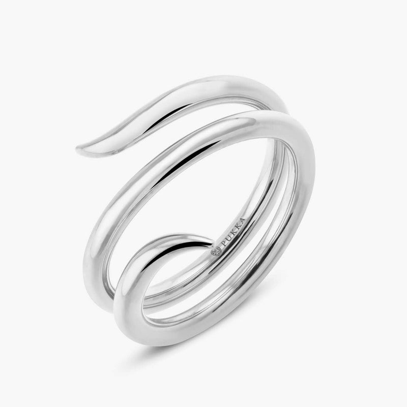 925 Sterlingsilber Coil-Ring mit Nanobeschichtung