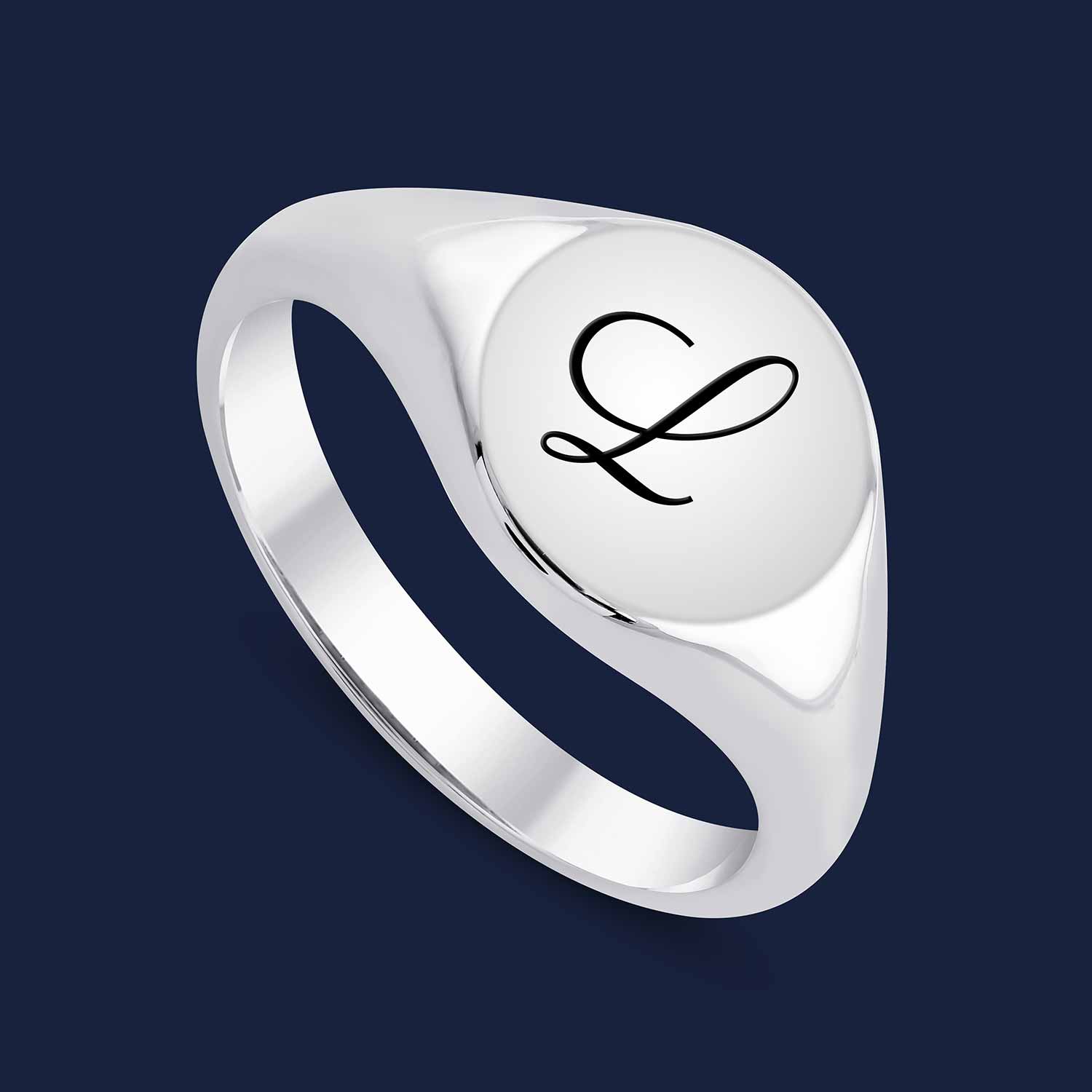 292 Initial Signet Ring -W-L1