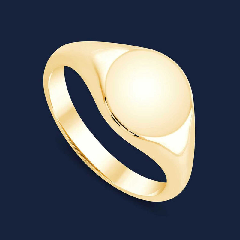 292 Solid Gold signet Ring yellow