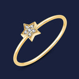 294 Star stack ring yellow
