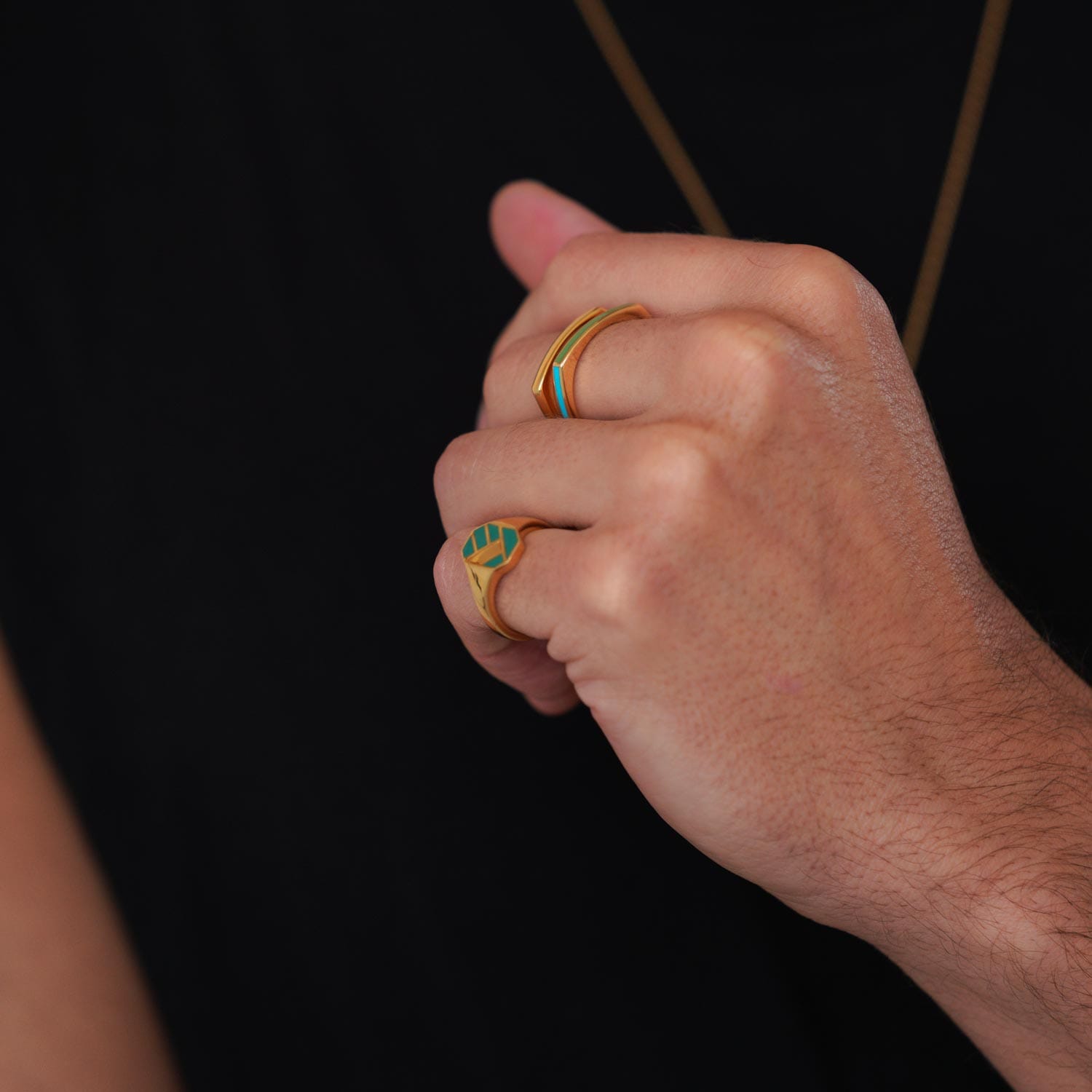 Bauhaus Jagged Signet Ring