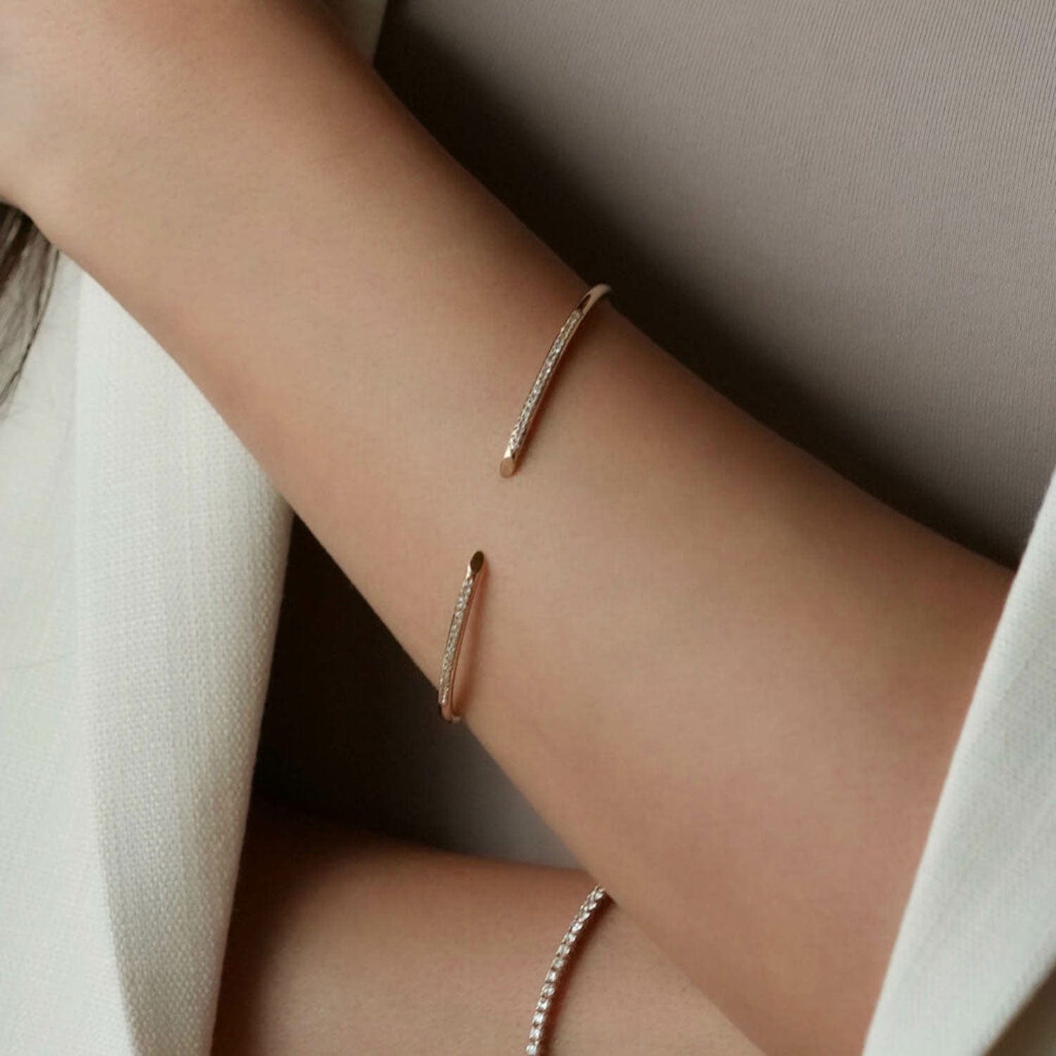 Helix Diamanten Armband in Gold