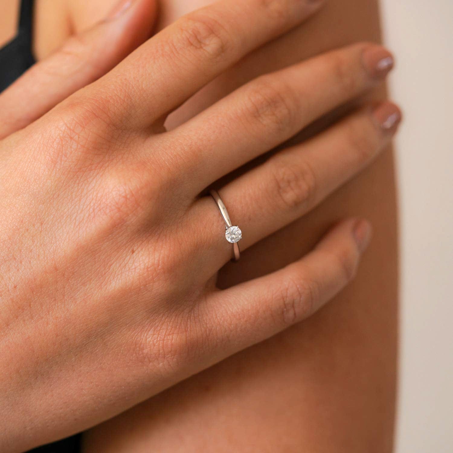 Cathedral Round Pinched Ring