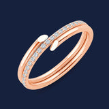 Helix Rosé Ring mit Diamanten