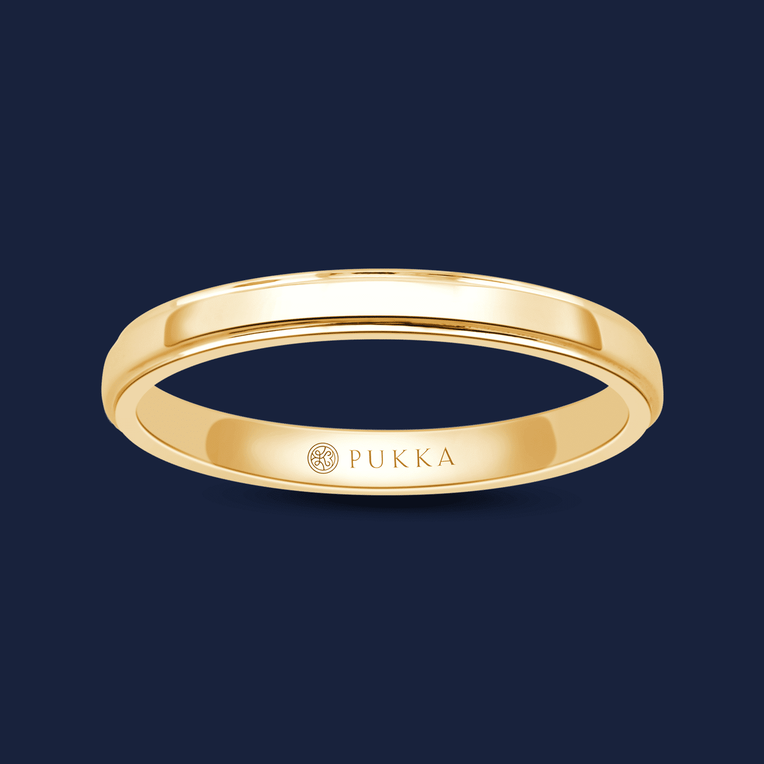 Minimalisticher Ring in Gelbgold