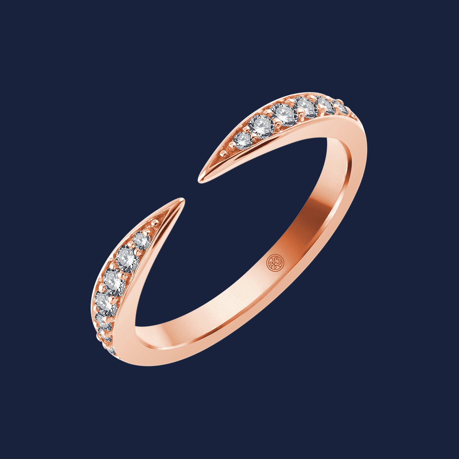 Medium Pinched Diamond Band
