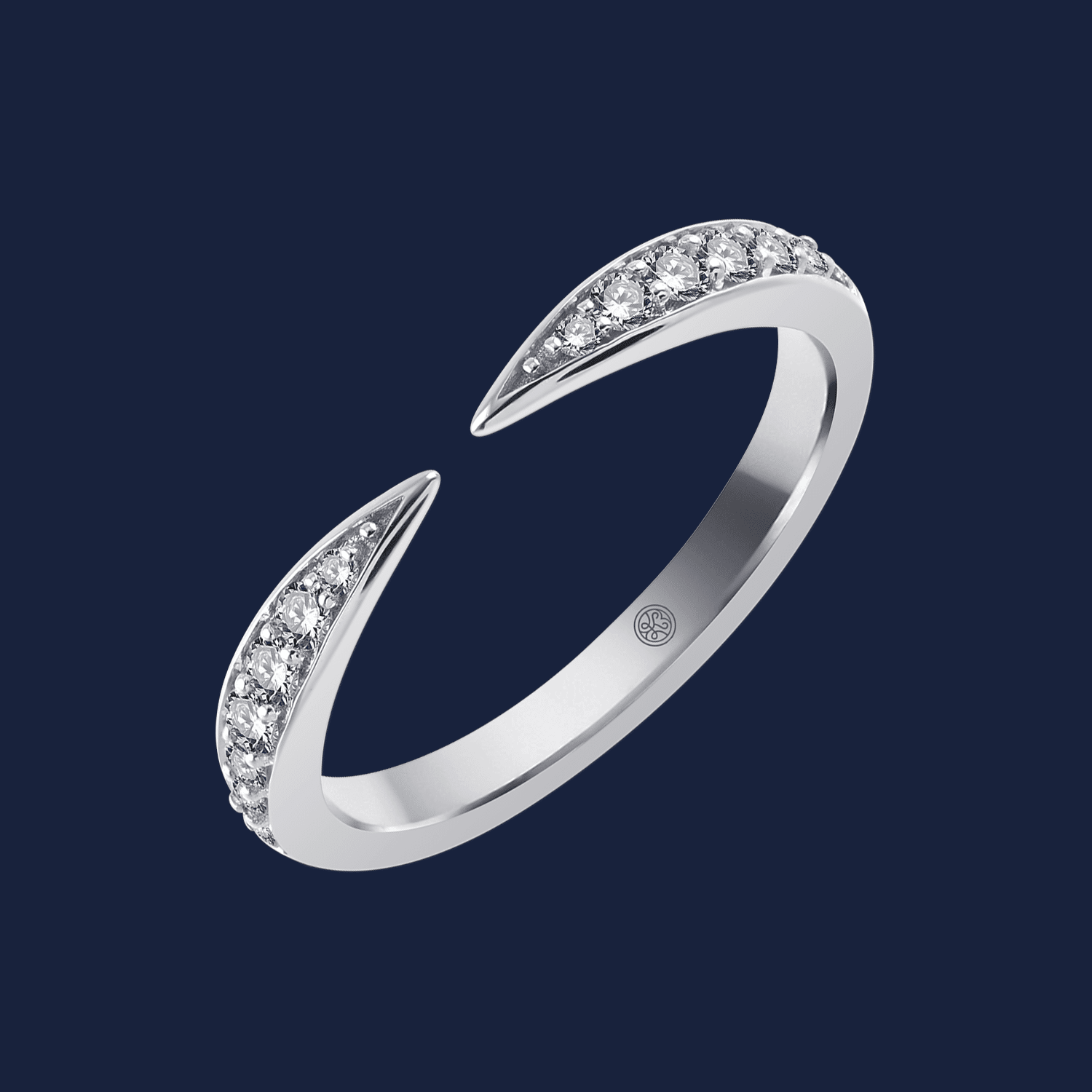 Medium Pinched Diamond Band