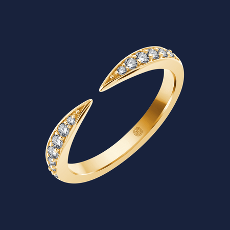 Medium Pinched Diamond Band image