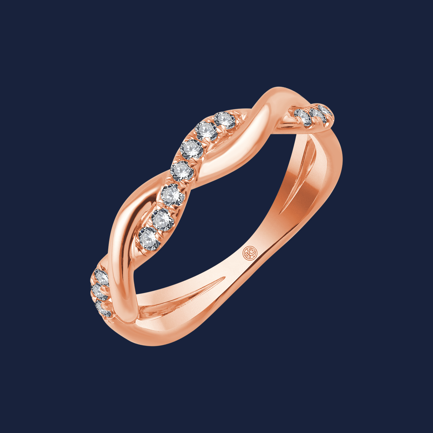 Medium Braided Diamond Band