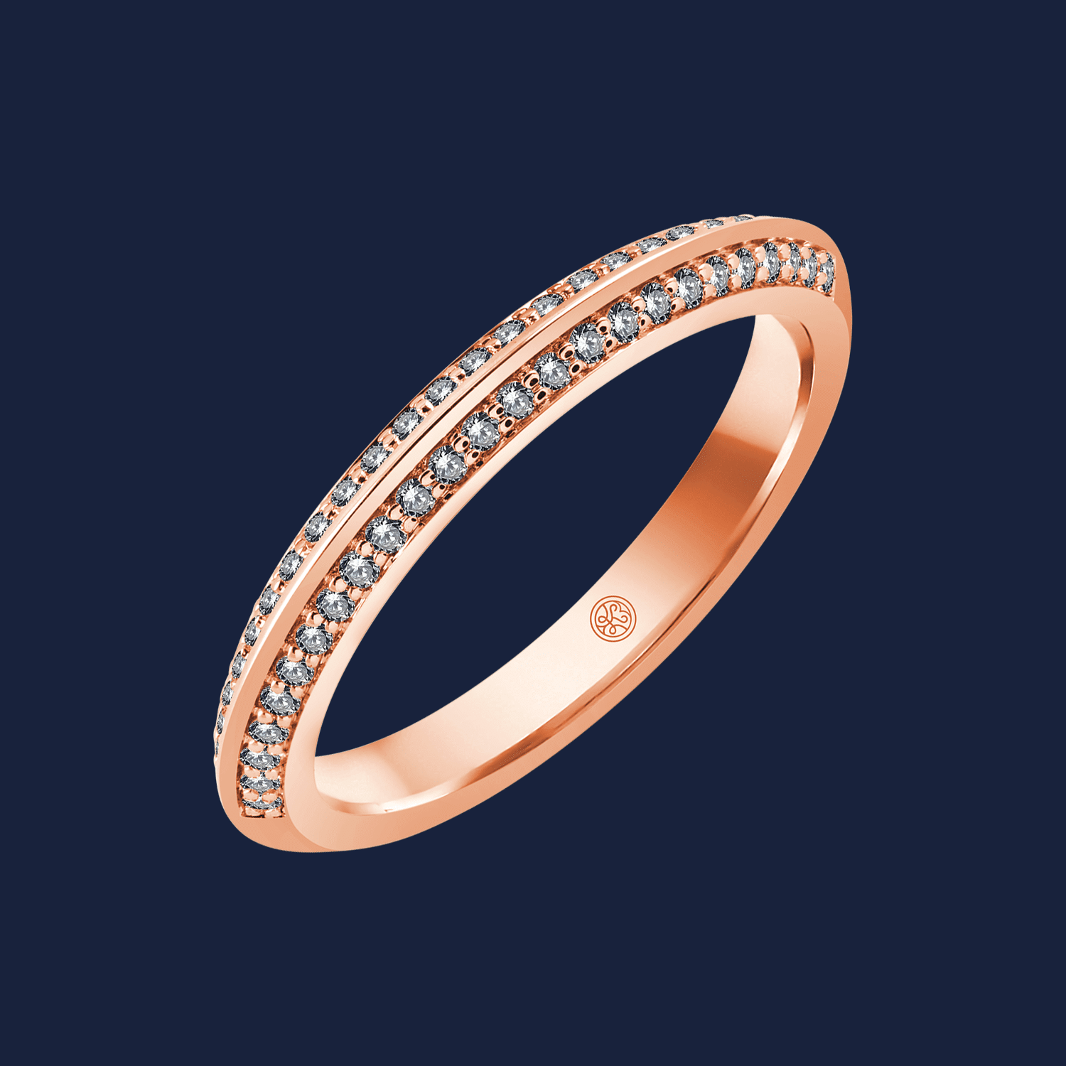 Medium Knife Edge Diamond Band
