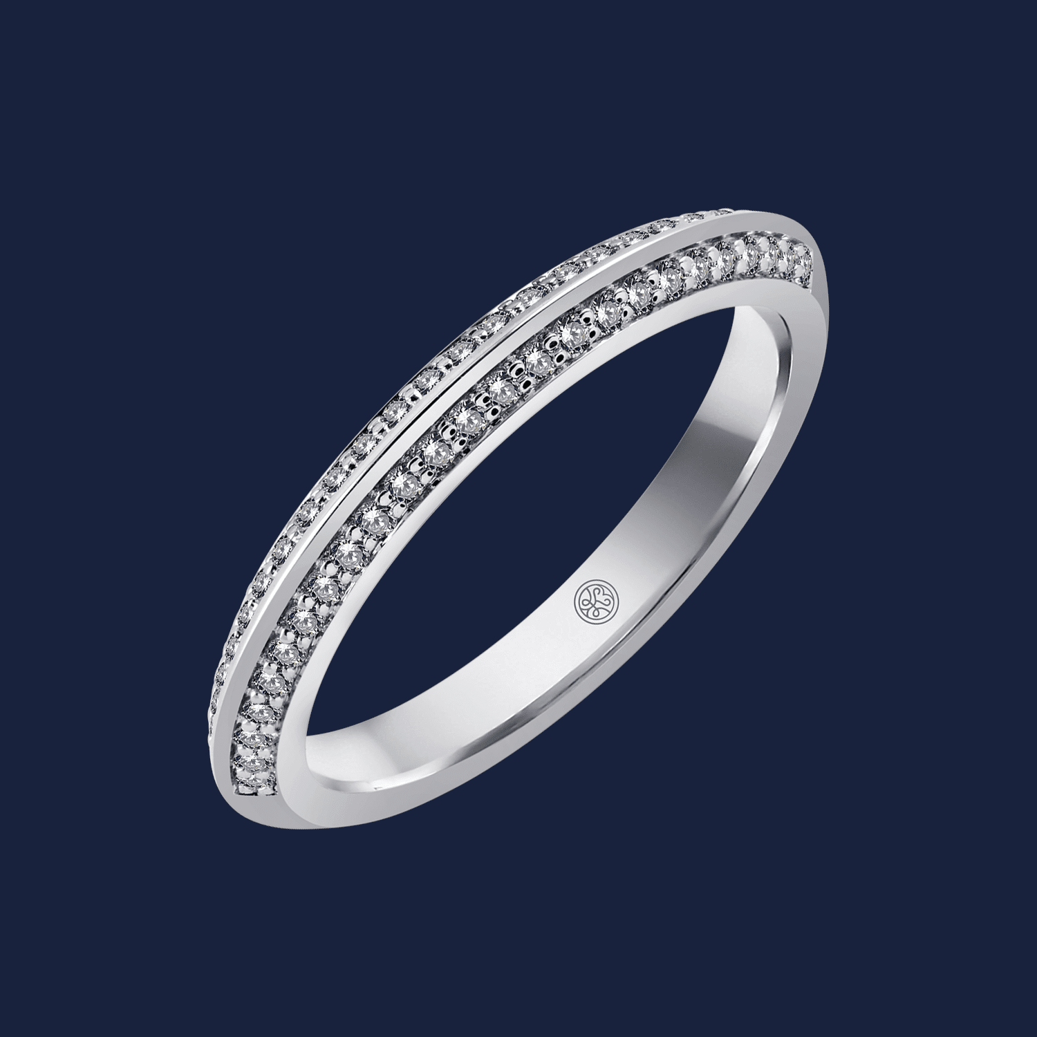 Medium Knife Edge Diamond Band