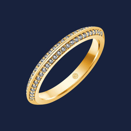 Medium Knife Edge Diamond Band image