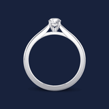 Cathedral Round Pinched Ring
