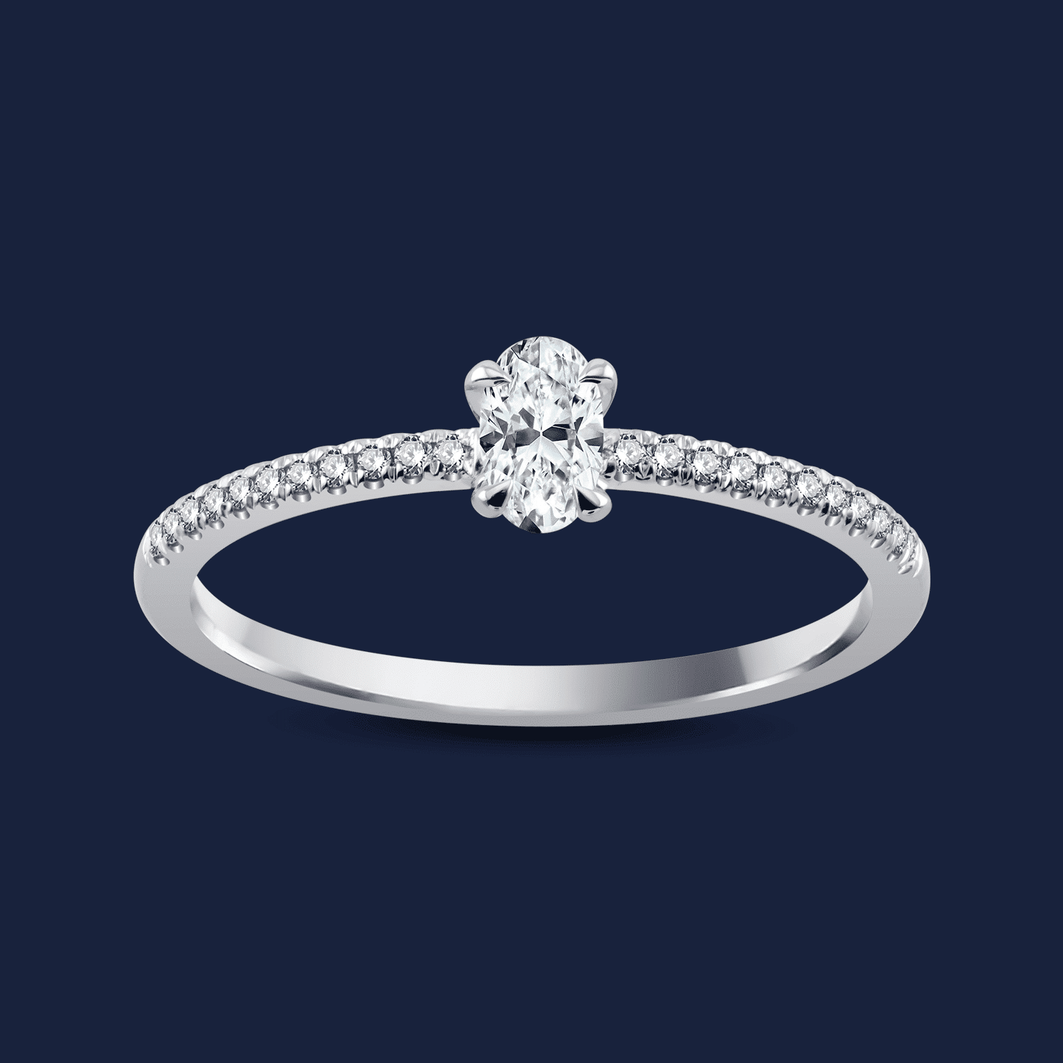 Micro Caress Oval Ring