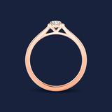 Cathedral Halo Oval Ring