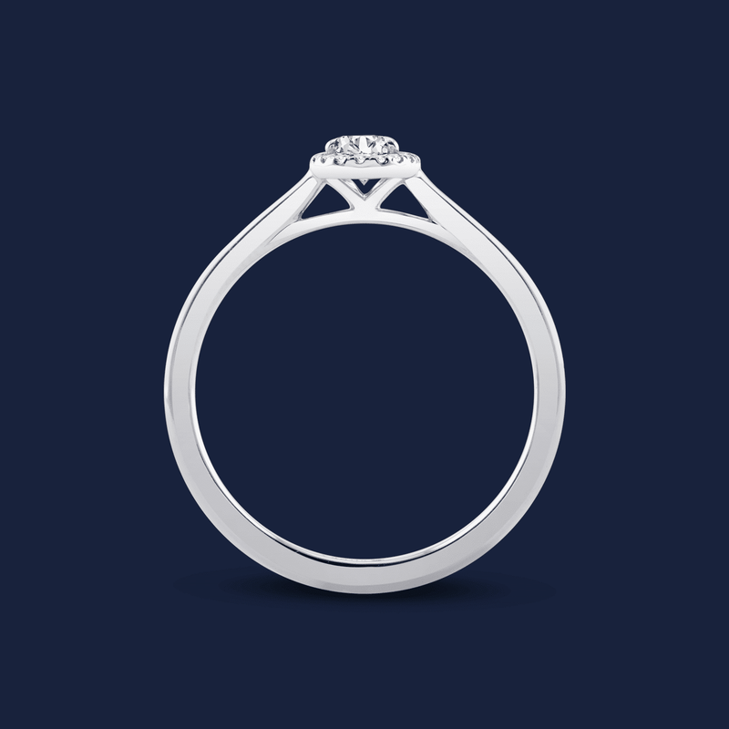 Cathedral Halo Oval Ring