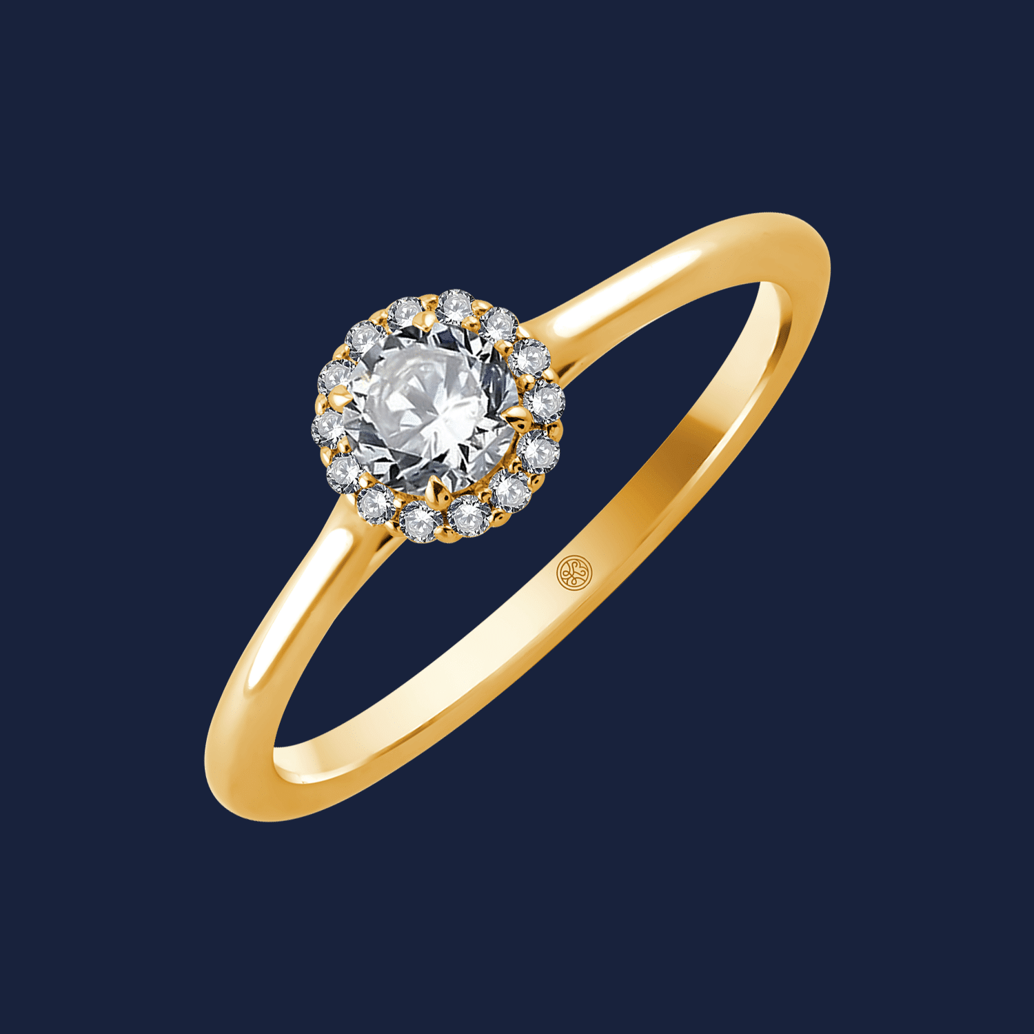 Schönen Verlobungsring mit natürlichen Diamanten