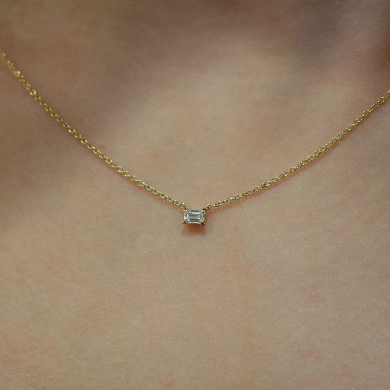 Lab-Grown Emerald Diamond Necklace