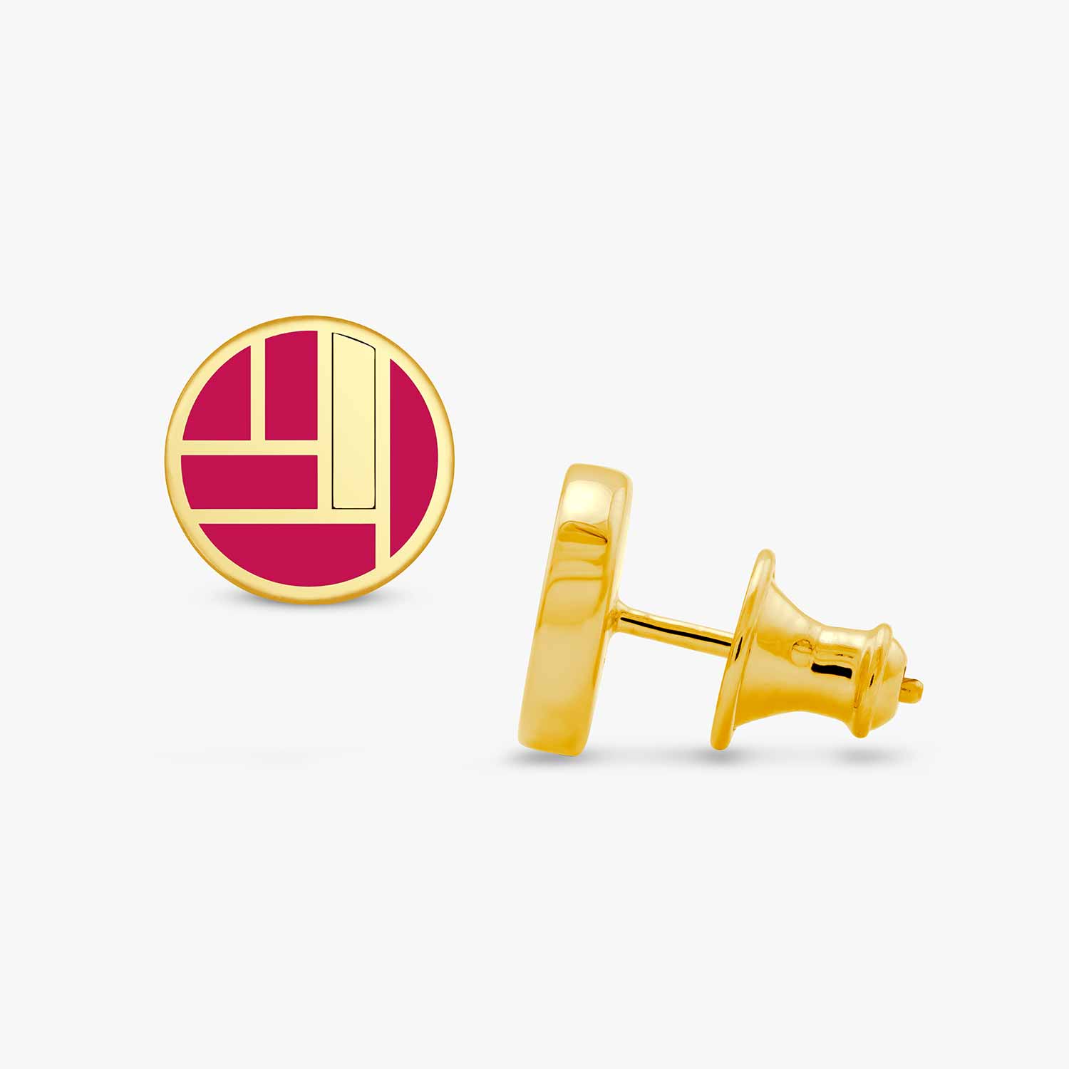 Bauhaus Custom Ceramic Earrings Lacota Pink