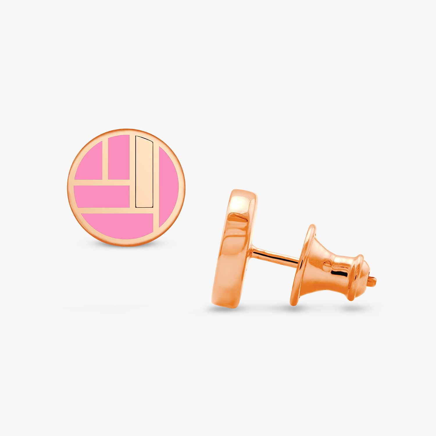 Bauhaus Custom Ceramic Earrings Lucid Rose