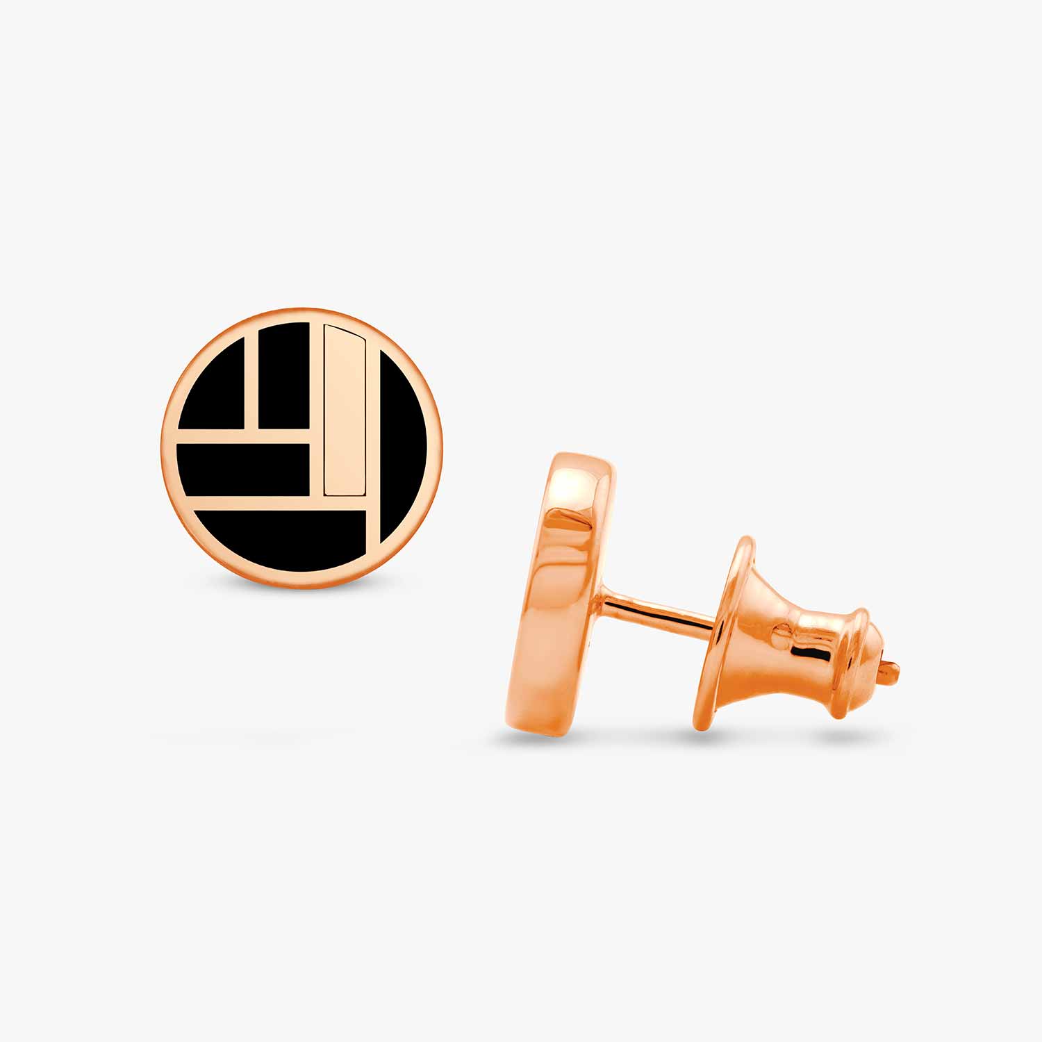 Bauhaus Custom Ceramic Earrings Onzx Black