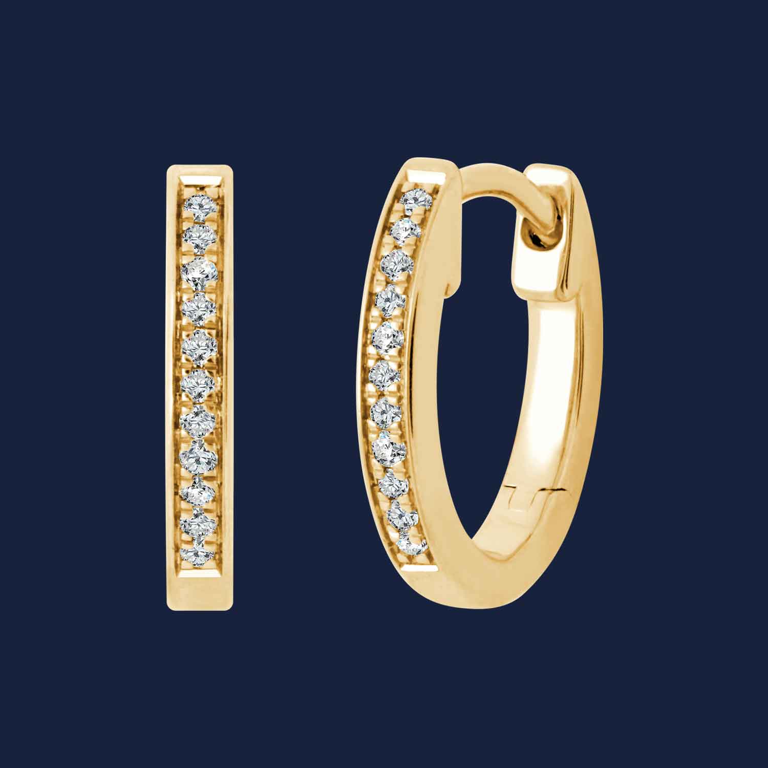 Essentials Micro Diamond Hoops