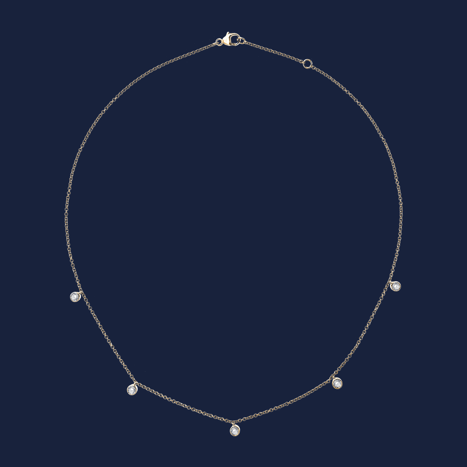 Essentials Multi Diamond Bezel chain